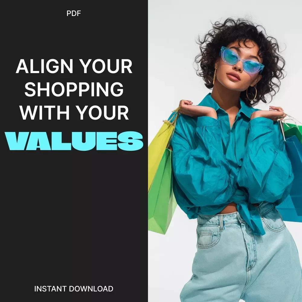 Align Your Shopping With Your Values Checklist | Printable Ethical Shopping Guide | Sustainable Living Planner | Tips for Aligning Shopping With Values | Intentional Consumer Checklist | Conscious Shopping Digital Download