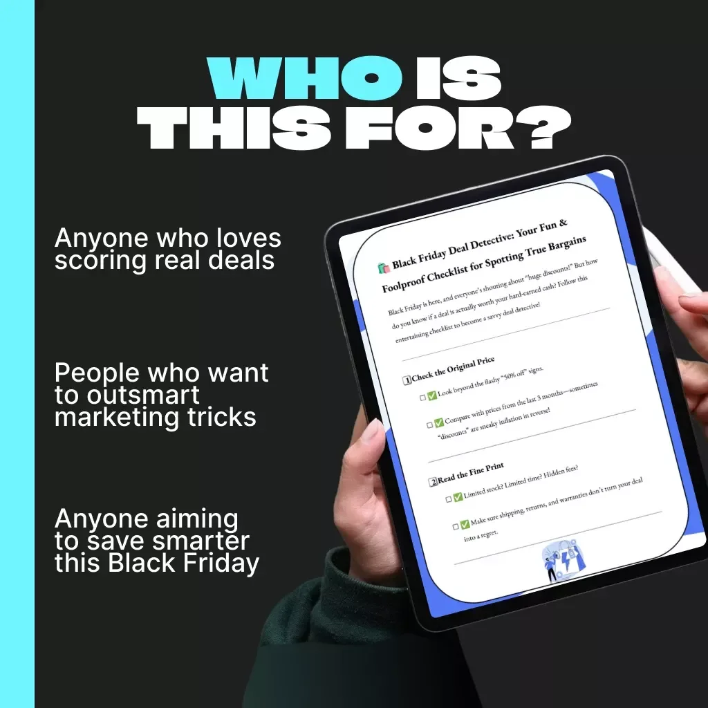 Black Friday Deal Detective: Your Fun & Foolproof Checklist for Spotting True Bargains | Smart Shopping Guide | How to Evaluate the True Value of Black Friday Deals | Digital Download