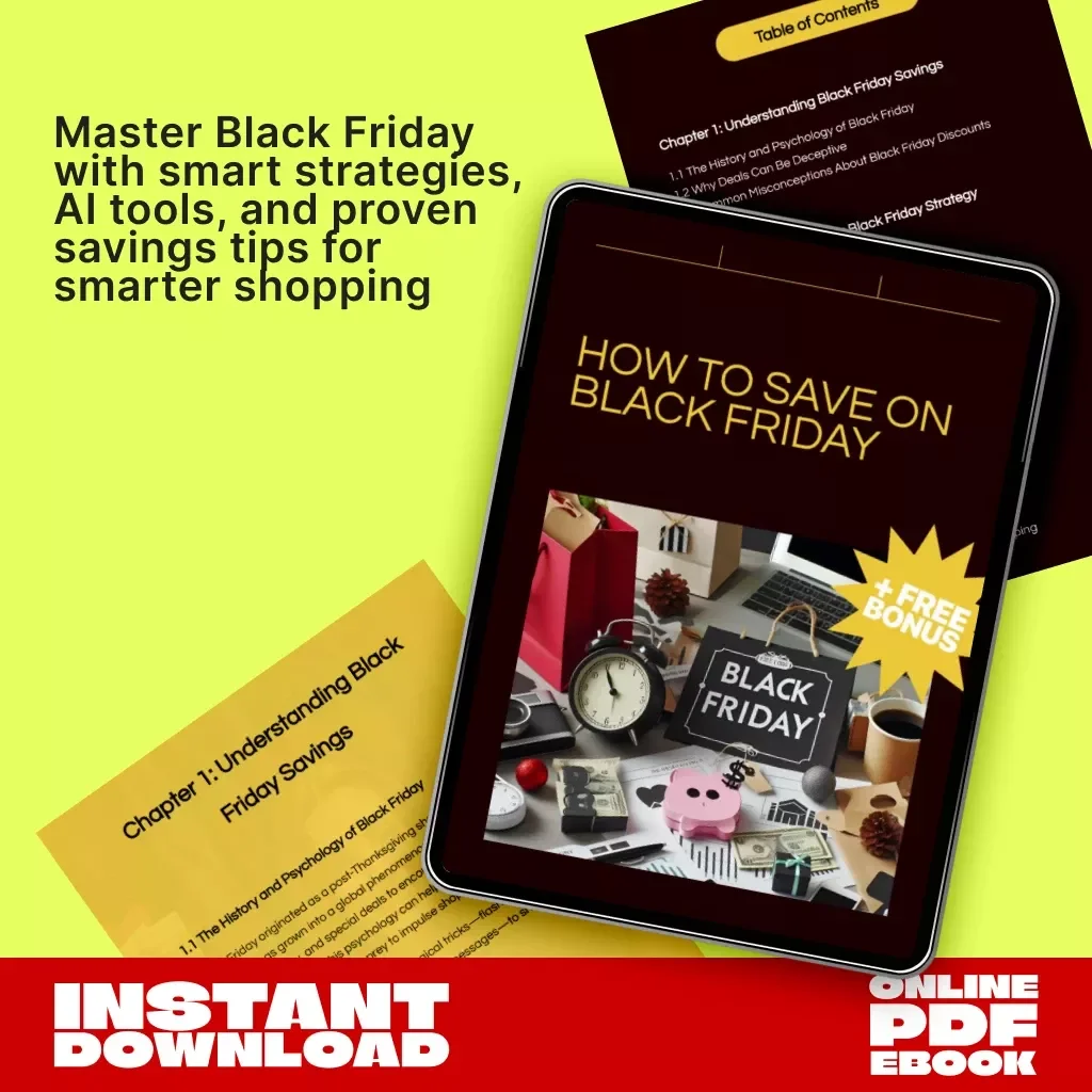 How to Save on Black Friday | Smart Shopping Guide, AI Tools & Budget Planner for Maximum Black Friday Savings (Digital Download eBook)