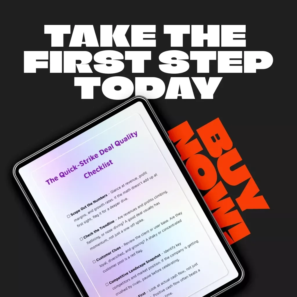 The Quick-Strike Deal Quality Checklist | Instant Digital Download | How to Evaluate Deal Quality Quickly Like a Pro