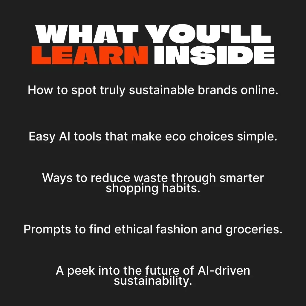 How to Use AI for Sustainable Shopping | Eco-Friendly eBook & Digital Guide for Conscious Shoppers | Learn to Shop Smarter, Reduce Waste, and Use AI Tools for Green Living