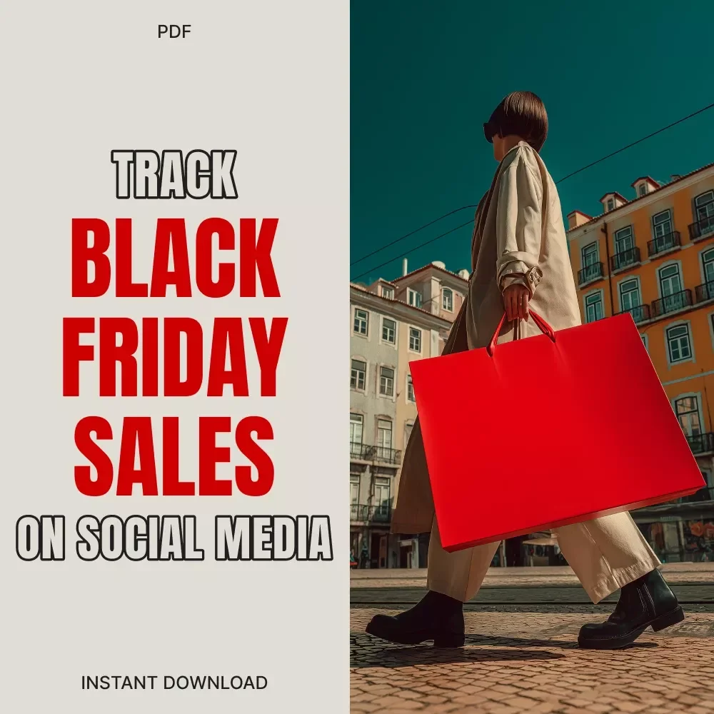 Track Black Friday Sales on Social Media | Digital Guide, eBook & Checklist for Finding the Best Black Friday Deals Online | Social Media Strategy for Shoppers | Instant Download