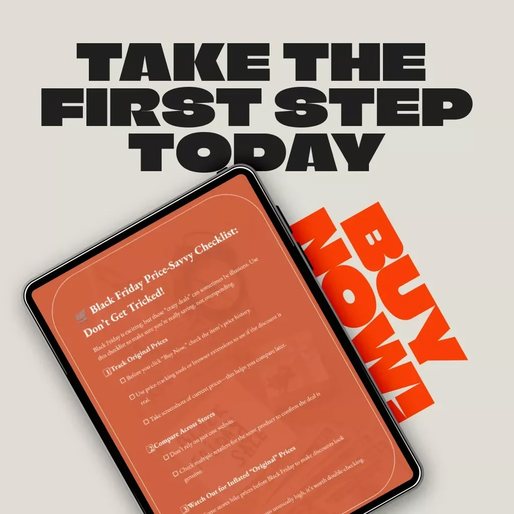 Black Friday Price-Savvy Checklist: Don’t Get Tricked! | Smart Shopper Guide to Real Discounts & How to Avoid Being Tricked by Initial Prices | Digital Download, Money-Saving Printable, Budget Planner