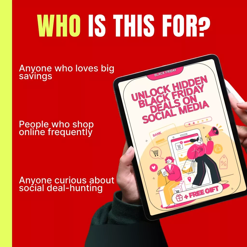 Unlock Hidden Black Friday Deals on Social Media | Ultimate Guide for Finding Secret Black Friday Discounts | Tips for Using Social Media to Find Secret Black Friday Deals | Digital Download eBook & Checklist