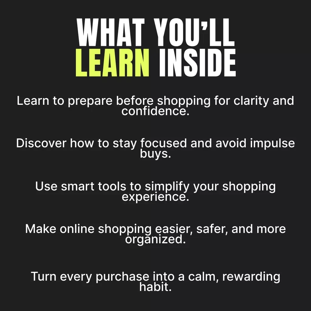 A Calm and Confident Approach to Every Purchase | Digital Shopping Guide for Stress-Free Decisions, Mindful Spending & Smart Buying Habits | Tips for Reducing Shopping Stress