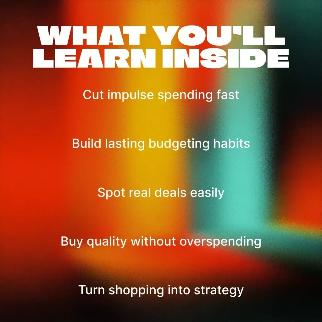 Buy Smart, Not Fast | Budgeting & Shopping Strategy eBook for Intentional Shoppers | Learn How to Plan Which Items to Buy First