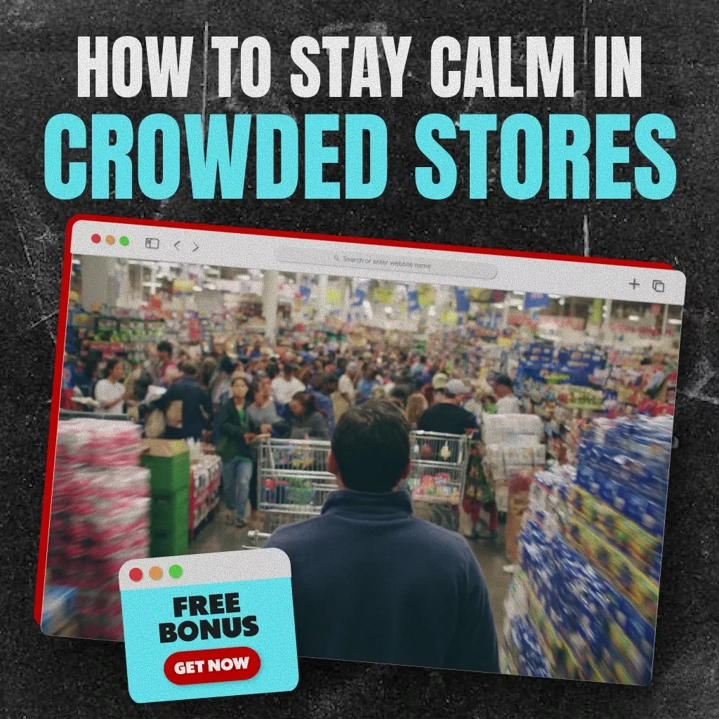 How to Stay Calm in Crowded Stores | Digital Self-Help Guide for Managing Anxiety, Mindfulness & Smart Shopping Techniques | Printable PDF Download for Stress-Free Shopping