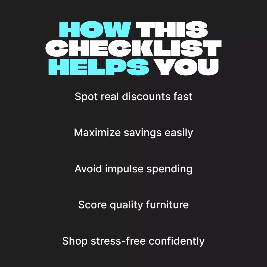 Your Ultimate Black Friday Furniture Deal Checklist | Printable Digital Download | How to Find Furniture Deals on Black Friday Guide for Smart Shoppers