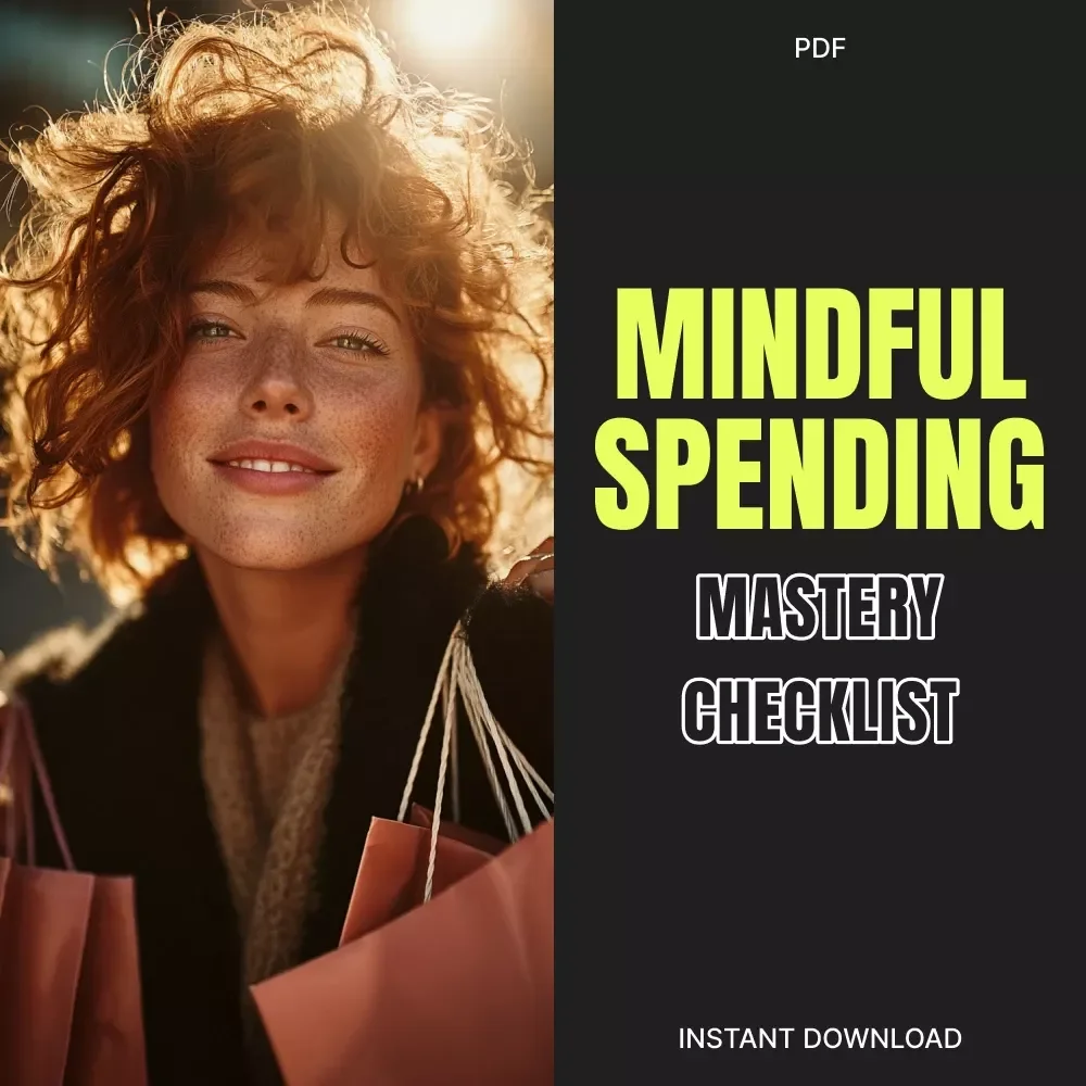 Mindful Spending Mastery Checklist to Boost Your Well-Being | Digital Download for Conscious Consumers | Guide to Mindful Money Habits & How to Think About How Purchases Affect Well-Being