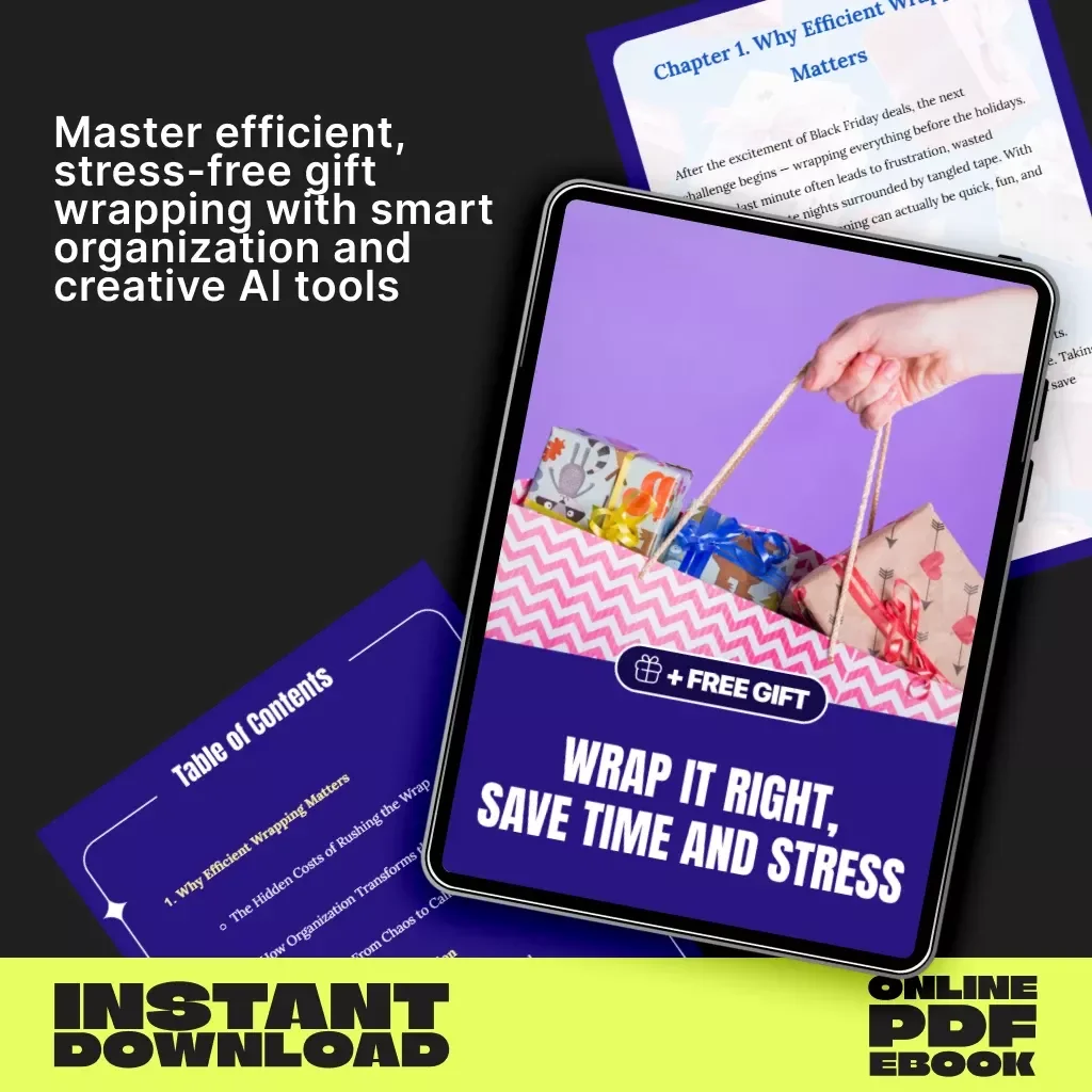 Wrap It Right, Save Time and Stress | The Ultimate eBook Guide to the Best Way to Wrap Black Friday Purchases Efficiently for a Calm, Organized, and Joyful Holiday Season