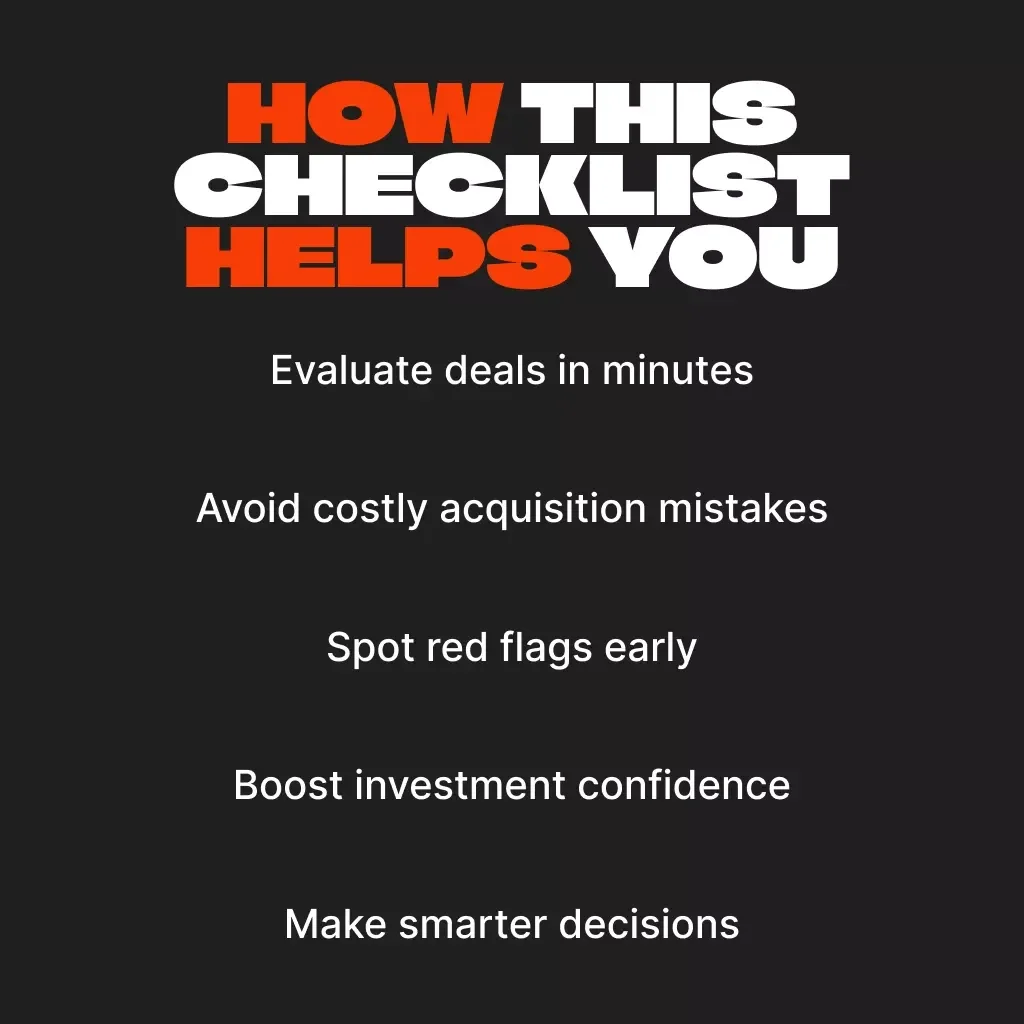 The Quick-Strike Deal Quality Checklist | Instant Digital Download | How to Evaluate Deal Quality Quickly Like a Pro