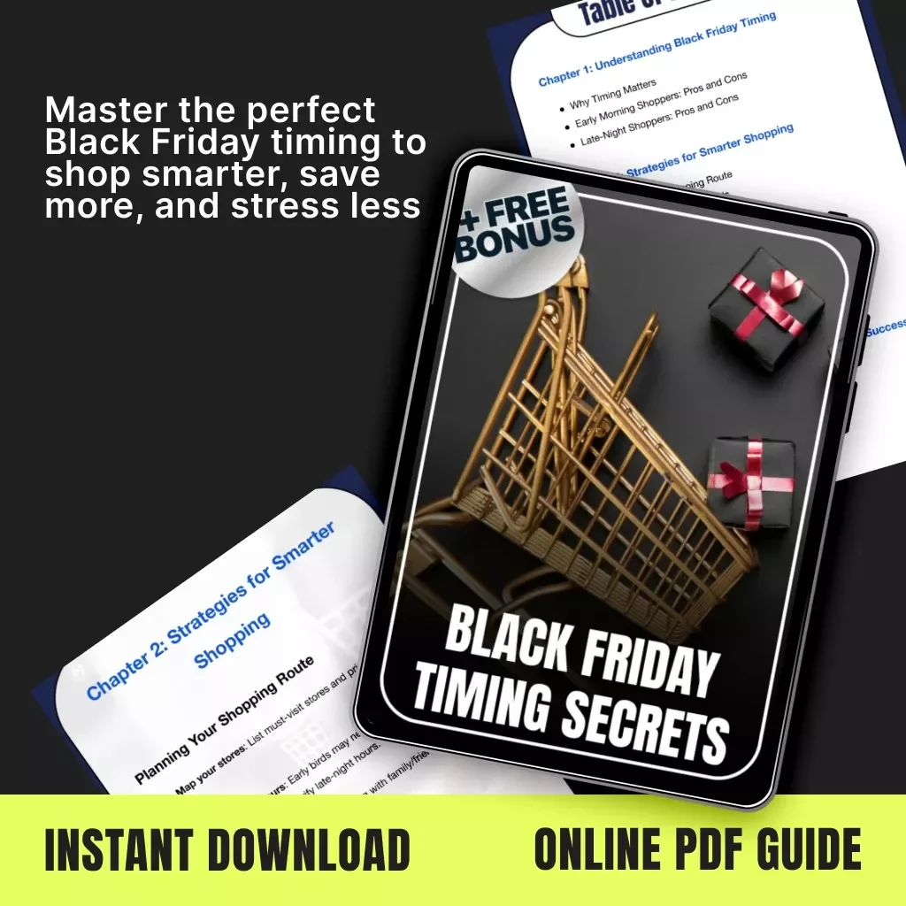 Black Friday Timing Secrets | Ultimate Digital Shopping Guide, AI Deal Tracker, eBook for Smarter Black Friday Strategies