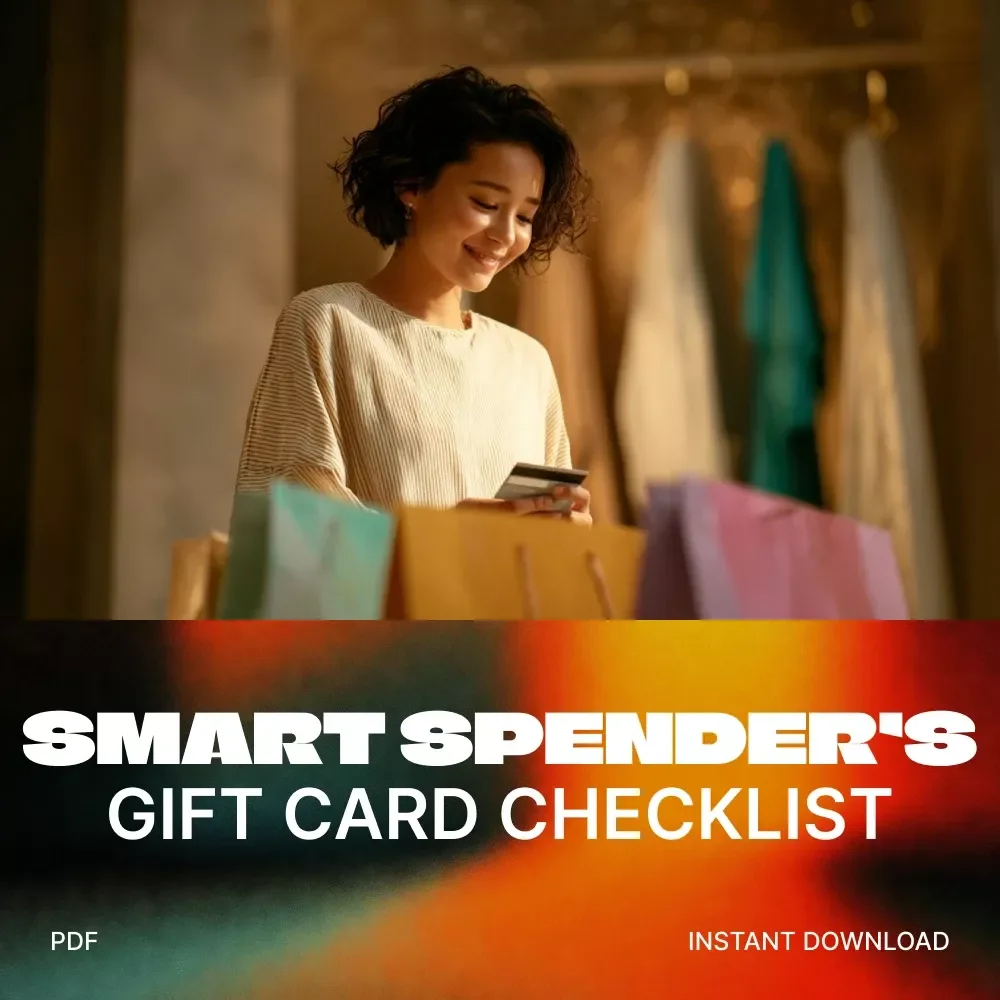 The Smart Spender’s Gift Card Checklist | Digital Download | Budgeting & Shopping Guide for the Best Ways to Use Gift Cards Strategically