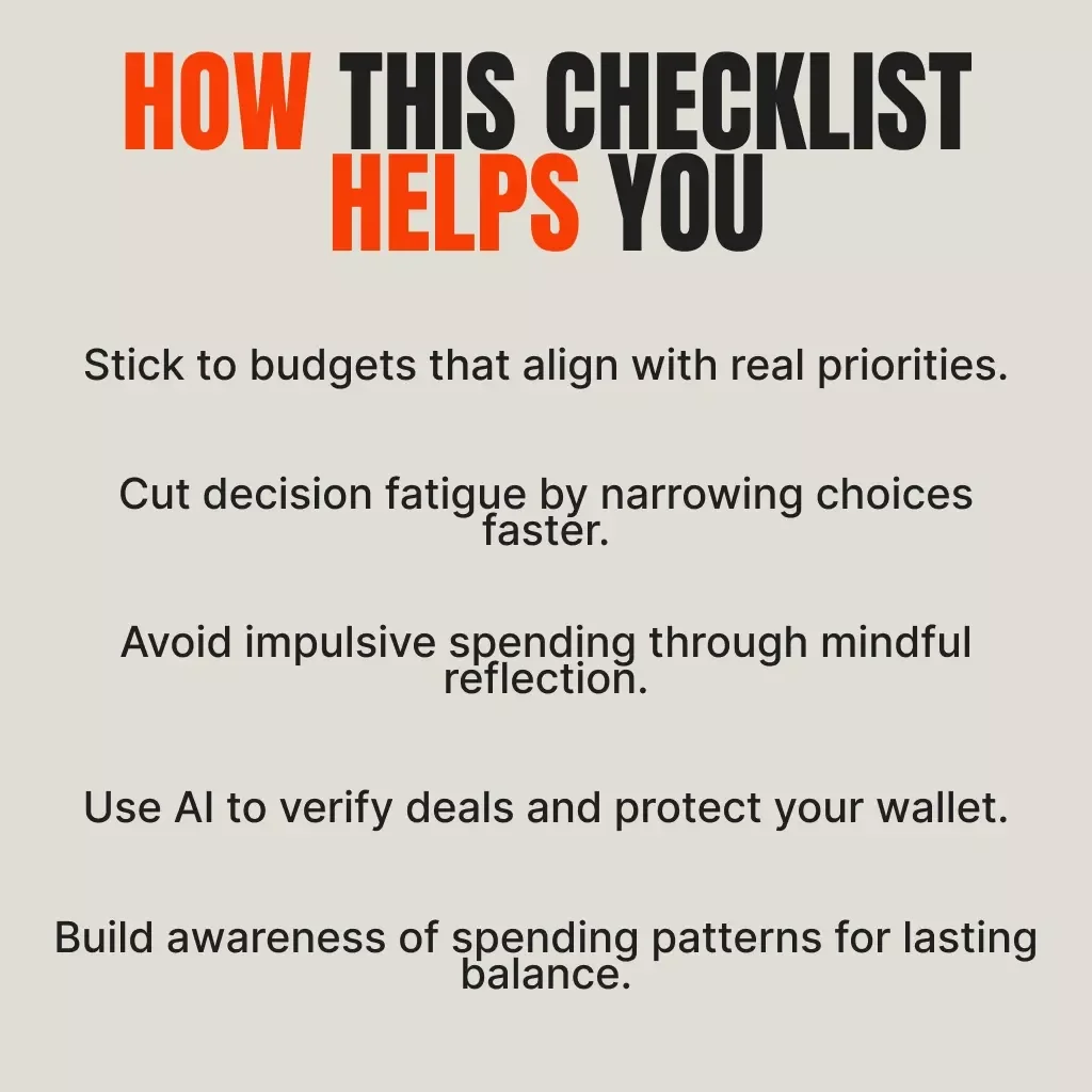 Deal-Smart: Setting Limits and Shopping Calmly | Digital Checklist for Smart Shoppers | How to Set Limits to Avoid Too Many Deals | Printable & Editable Guide