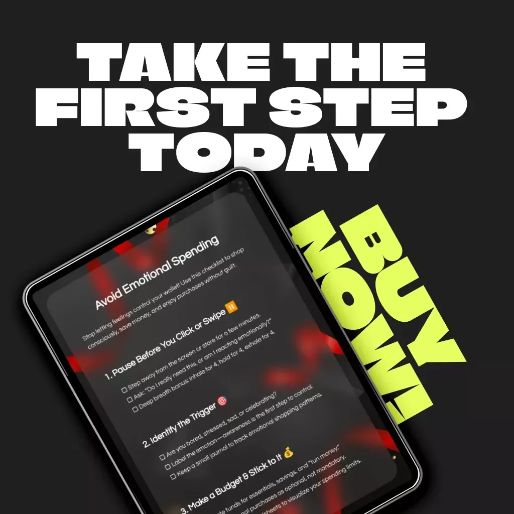 Avoid Emotional Spending | Digital Guide & Checklist for Mindful Shopping, Budget Control, and Smart Money Habits | Printable Self-Help eBook for Conscious Consumers