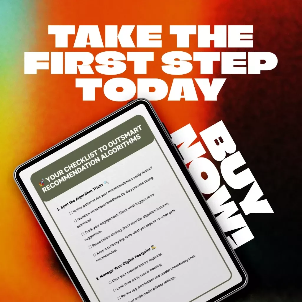 Your Checklist to Outsmart Recommendation Algorithms | Digital Download | How to Avoid Being Tricked by Recommendation Algorithms | Printable Productivity & Mindfulness Guide