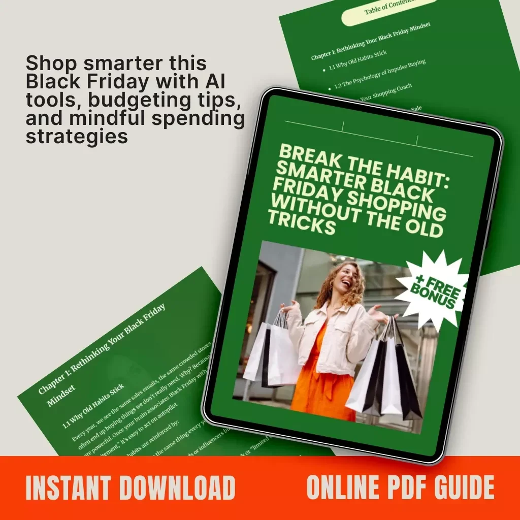 Break the Habit: Smarter Black Friday Shopping Without the Old Tricks | Digital Download Guide, eBook & AI Shopping Checklist for Conscious Buyers