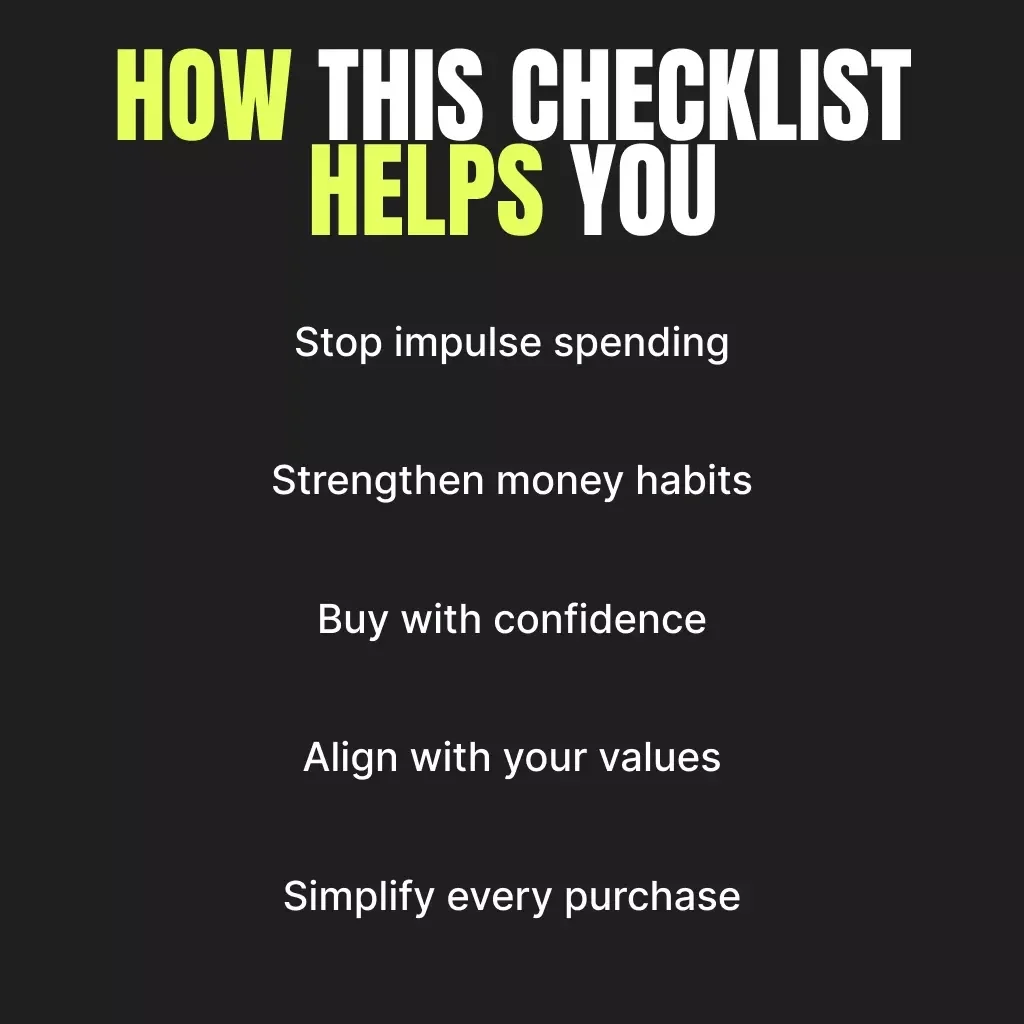 Do You Really Need It? — The Shopper’s Checklist | Digital Download | How to Check If a Purchase Is Needed | Mindful Shopping Guide