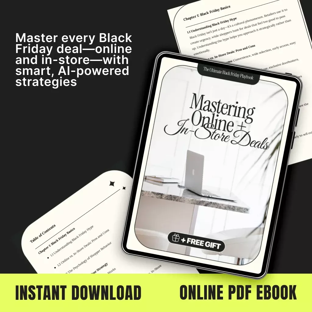 The Ultimate Black Friday Playbook: Mastering Online + In-Store Deals | How to Combine Online and In-Store Black Friday Deals | Digital eBook & Shopping Strategy Guide
