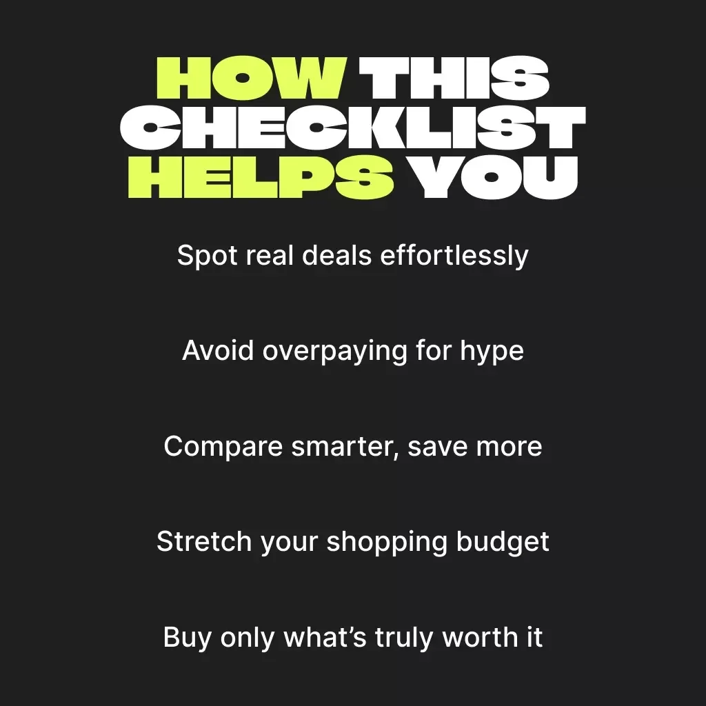 Black Friday Smart Buy Checklist: Snag Products With the Best Value for Money | Digital Download Guide to How to Identify Products with the Best Value for Money | Smart Shopping eBook for Savvy Black Friday Buyers