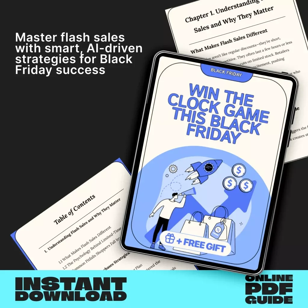 Win the Clock Game This Black Friday | Digital Guide on How to Plan Purchases Around Flash Sales | Black Friday Flash Sale Strategy eBook for Smart Shoppers