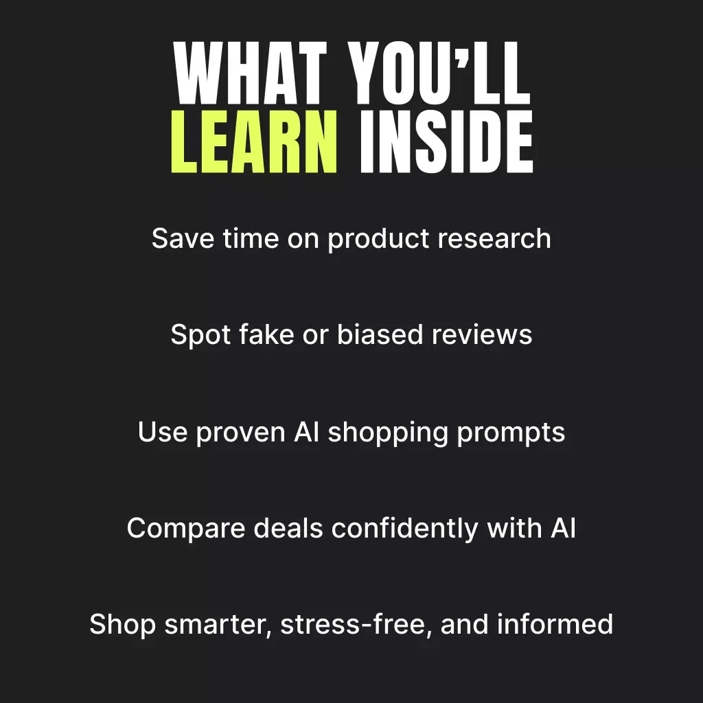 Smart Reviews with AI | Black Friday Shopping Guide | AI eBook for Smarter Buying Decisions | Digital Download | AI Prompts & Tools for Honest Product Reviews