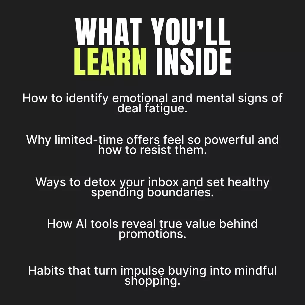 How to Tell If You’re Tired of Deals — Digital Download eBook | Understand Deal Fatigue, Break Free from Impulse Buying & Reclaim Your Shopping Power