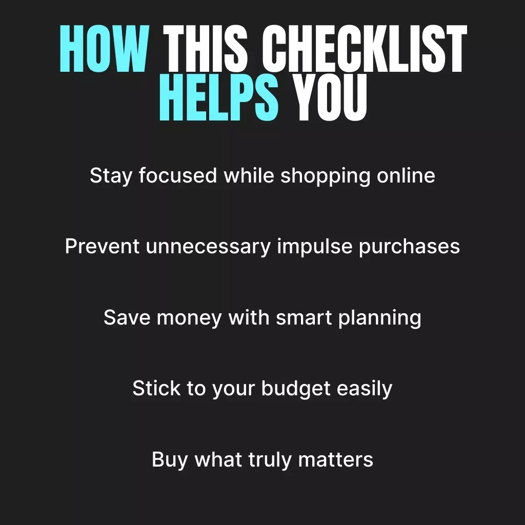 Black Friday Smart Shopper Checklist: Avoid Buying Just Because You’ve Seen It Everywhere | Printable Digital Download | Black Friday eBook, Budget Guide & Savings Planner for Mindful Shoppers