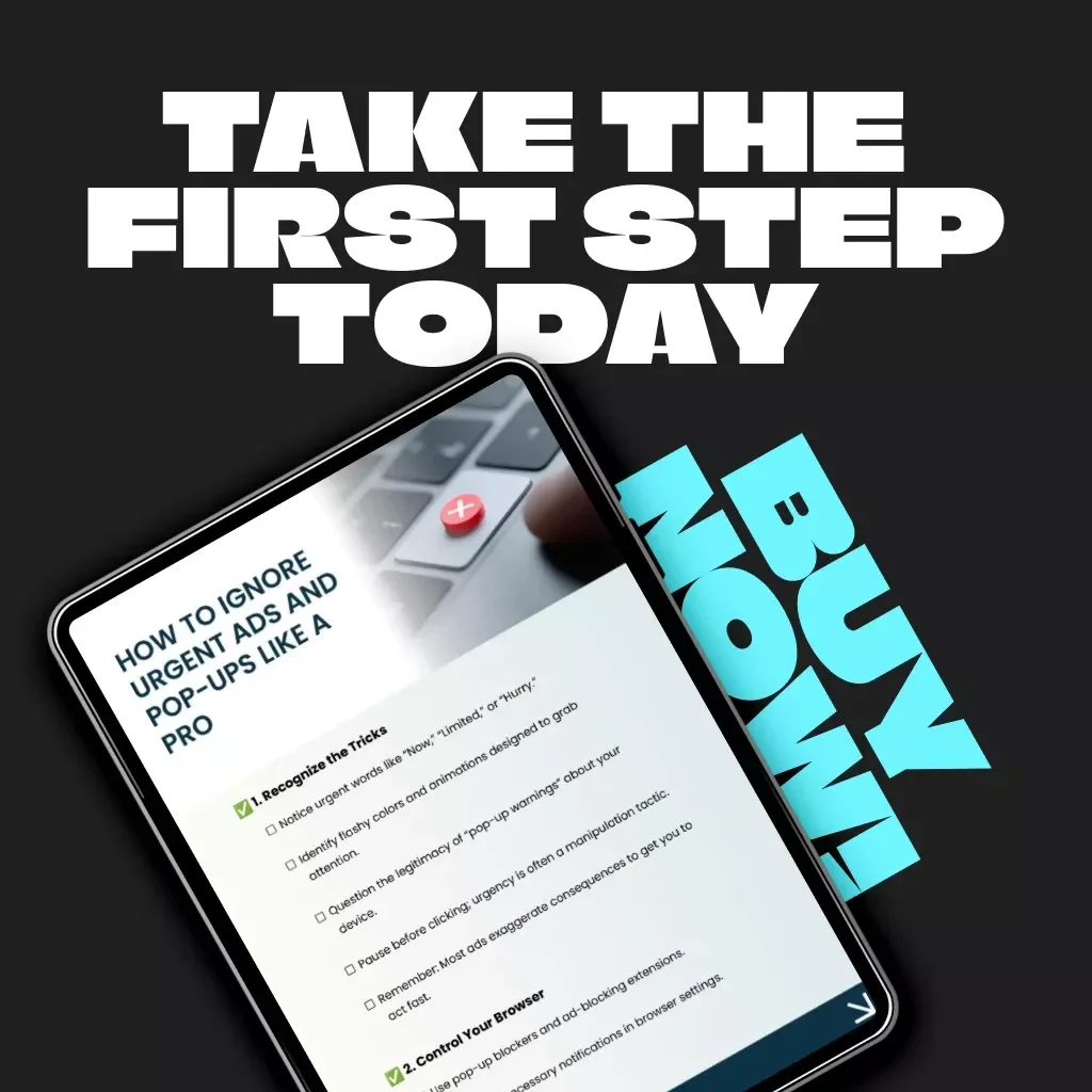 How to Ignore Urgent Ads and Pop-Ups Like a Pro | Printable Digital Checklist | Internet Focus Guide for Mindful Browsing | How to Ignore Urgent Ads and Pop-Ups