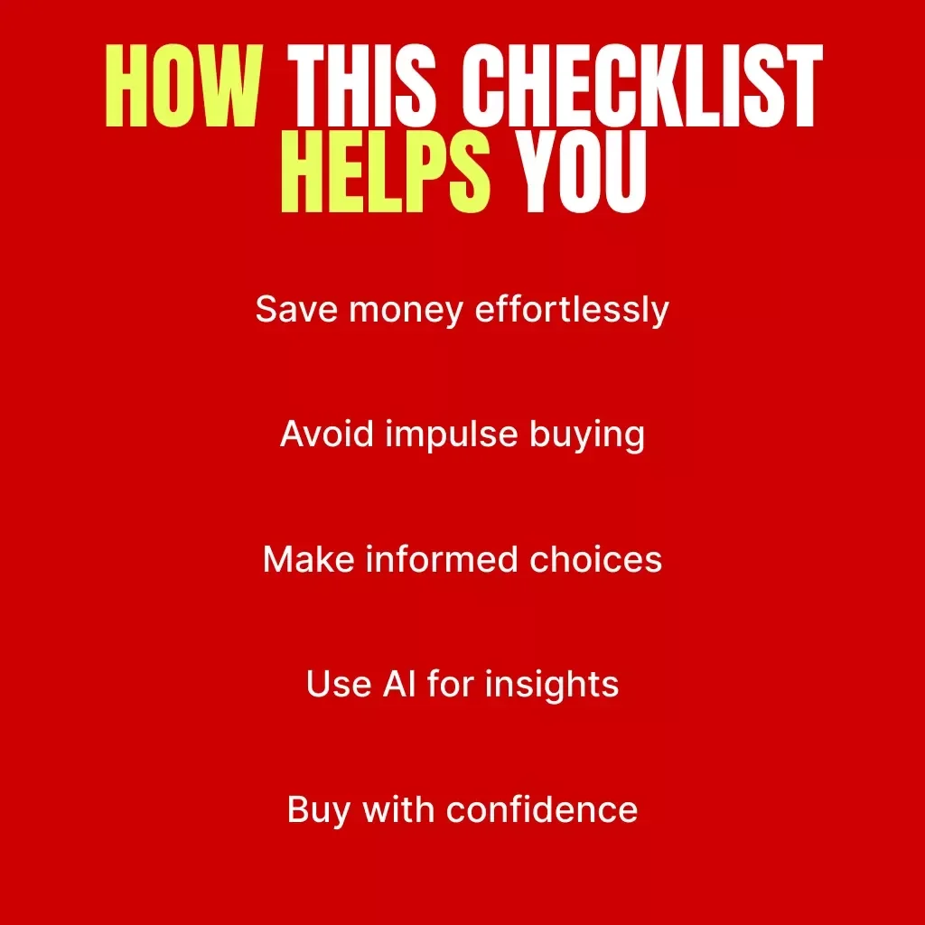 Smart Product Check Checklist | Digital Download Guide | How to Check If a Product Is Useful | Minimalist Buyer’s eBook for Smarter Shopping Decisions