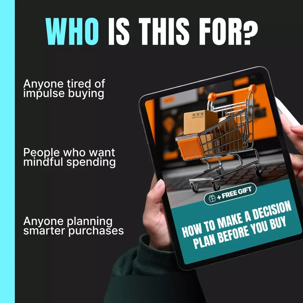 How to Make a Decision Plan Before You Buy | Smart Shopping eBook for Budget Planning, AI Tools, and Conscious Spending
