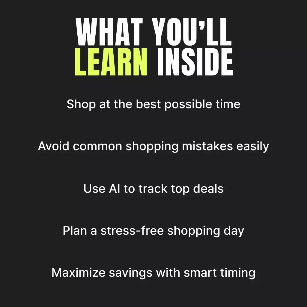 Black Friday Timing Secrets | Ultimate Digital Shopping Guide, AI Deal Tracker, eBook for Smarter Black Friday Strategies
