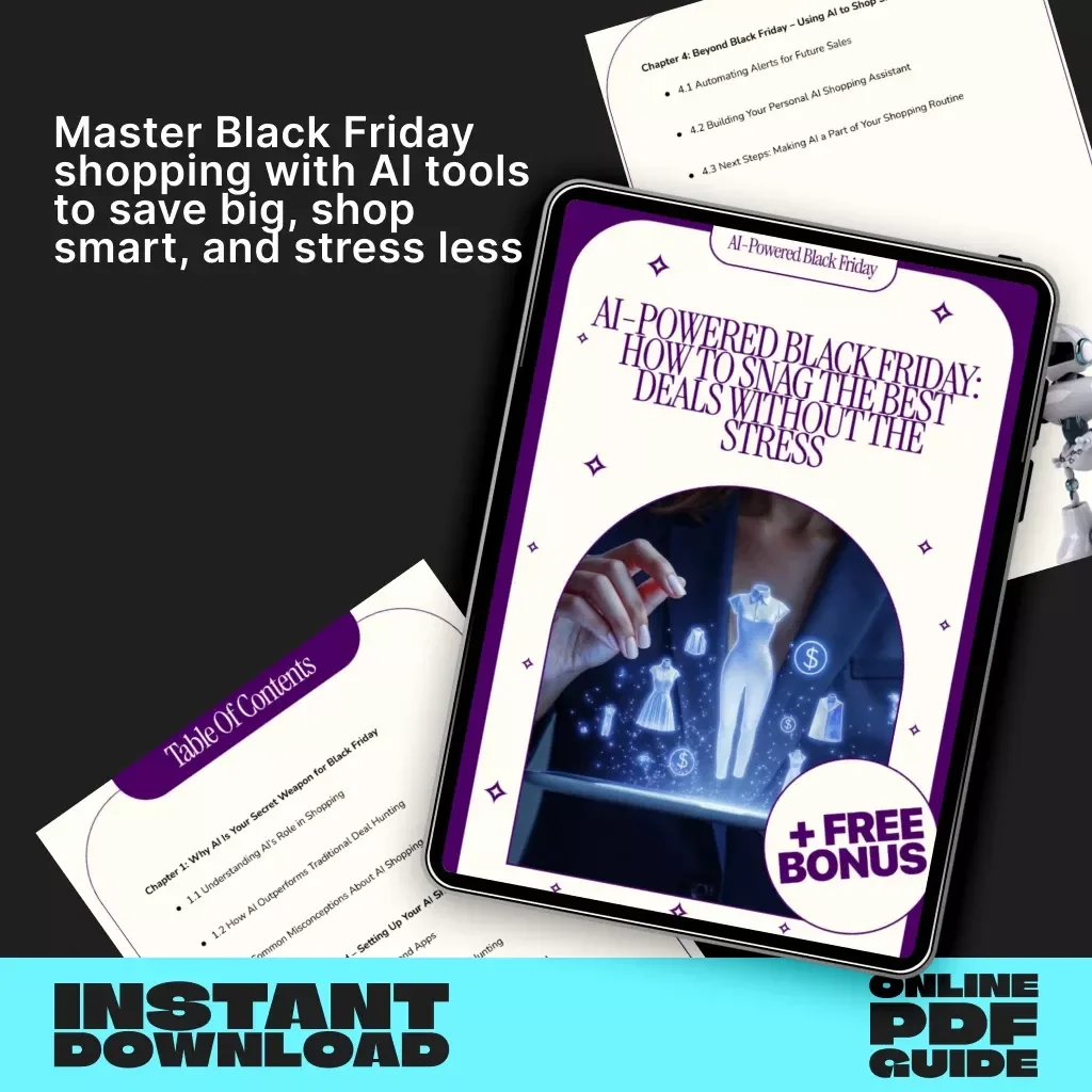 AI-Powered Black Friday: How to Snag the Best Deals Without the Stress | Ultimate Digital Guide on How to Use AI to Find the Best Shopping Deals, Smart Buyer eBook for Stress-Free Savings