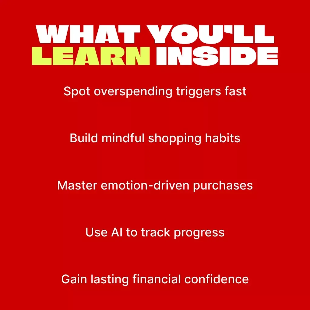 A Practical Guide to Taking Control of Your Spending | Digital eBook for Mindful Money Habits & How to Avoid Compulsive Buying | Budgeting, Emotional Spending & Financial Self-Control Workbook