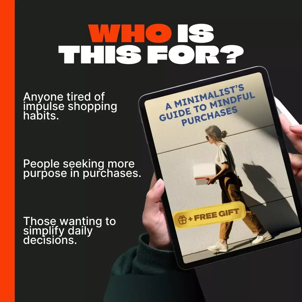A Minimalist’s Guide to Mindful Purchases | Digital Guide on How to Shop with a Minimalist Mindset | Minimalist Lifestyle eBook for Conscious Consumers