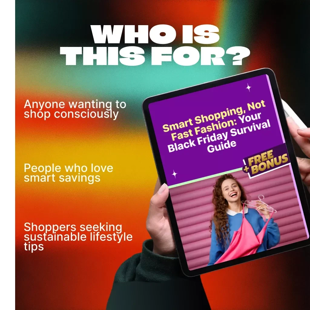 Smart Shopping, Not Fast Fashion: Your Black Friday Survival Guide | Sustainable eBook for Conscious Shoppers | Digital Download on How to Avoid Fast-Fashion Traps During Black Friday