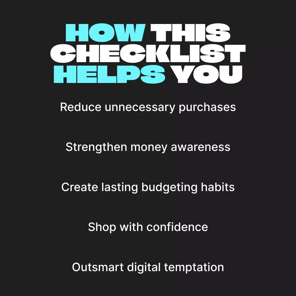 Stop Buying on Autopilot with Smart Checklist | Printable Money-Saving Guide | Digital Download to Break Impulse Shopping Habits | How to Avoid Buying Automatically