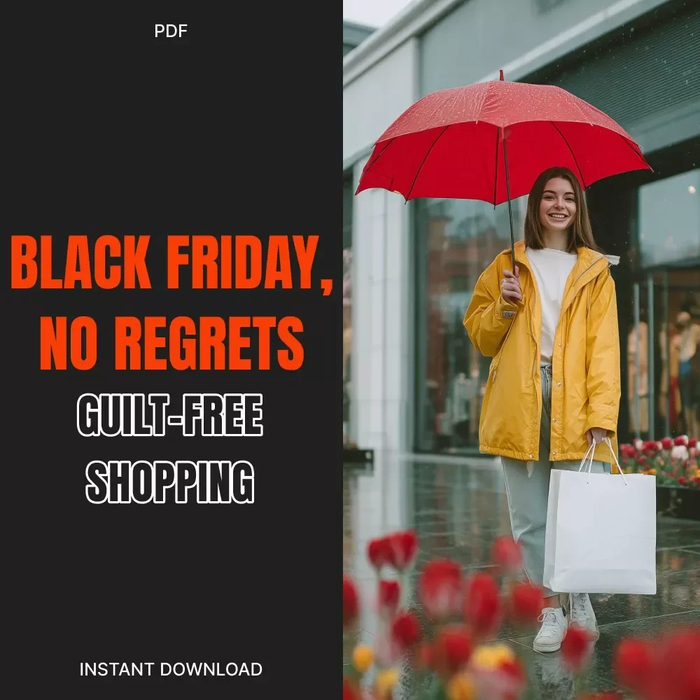 Black Friday, No Regrets: Guilt-Free Shopping | Digital Guide, eBook, Checklist for Mindful Spending, Budget Planning & Smart Deals
