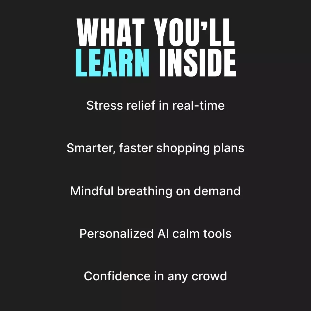 How to Stay Calm in Crowded Stores | Digital Self-Help Guide for Managing Anxiety, Mindfulness & Smart Shopping Techniques | Printable PDF Download for Stress-Free Shopping