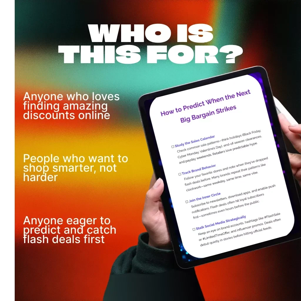How to Predict When the Next Big Bargain Strikes | Ultimate Flash Sale Strategy Guide | Digital Download eBook for Smart Shoppers, Deal Trackers & Bargain Hunters
