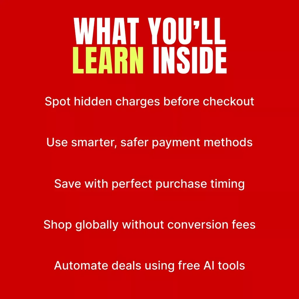 How to Skip Hidden Fees Online | Digital Guide for Smart Shoppers | Best Way to Avoid Unnecessary Fees When Shopping Online | Printable eBook PDF Download