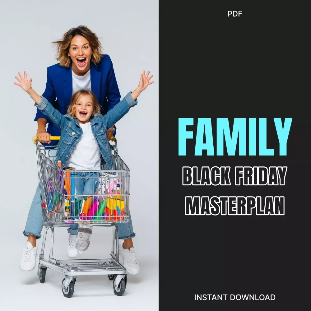 Family Black Friday Masterplan | Ultimate Guide for How to Plan Black Friday Shopping for Multiple Family Members | Digital Download eBook & Checklist for Stress-Free Savings
