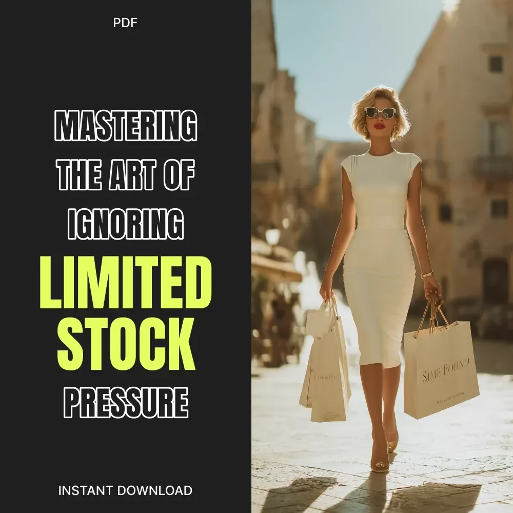 Mastering the Art of Ignoring Limited Stock Pressure | Mindful Shopping eBook | Tips for Ignoring “Limited Stock” Messages | Digital Download for Smarter Spending