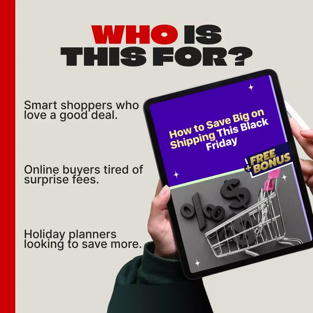 How to Save Big on Shipping This Black Friday | Ultimate eBook Guide for Smart Holiday Shoppers | Digital Download on How to Save on Shipping During Black Friday