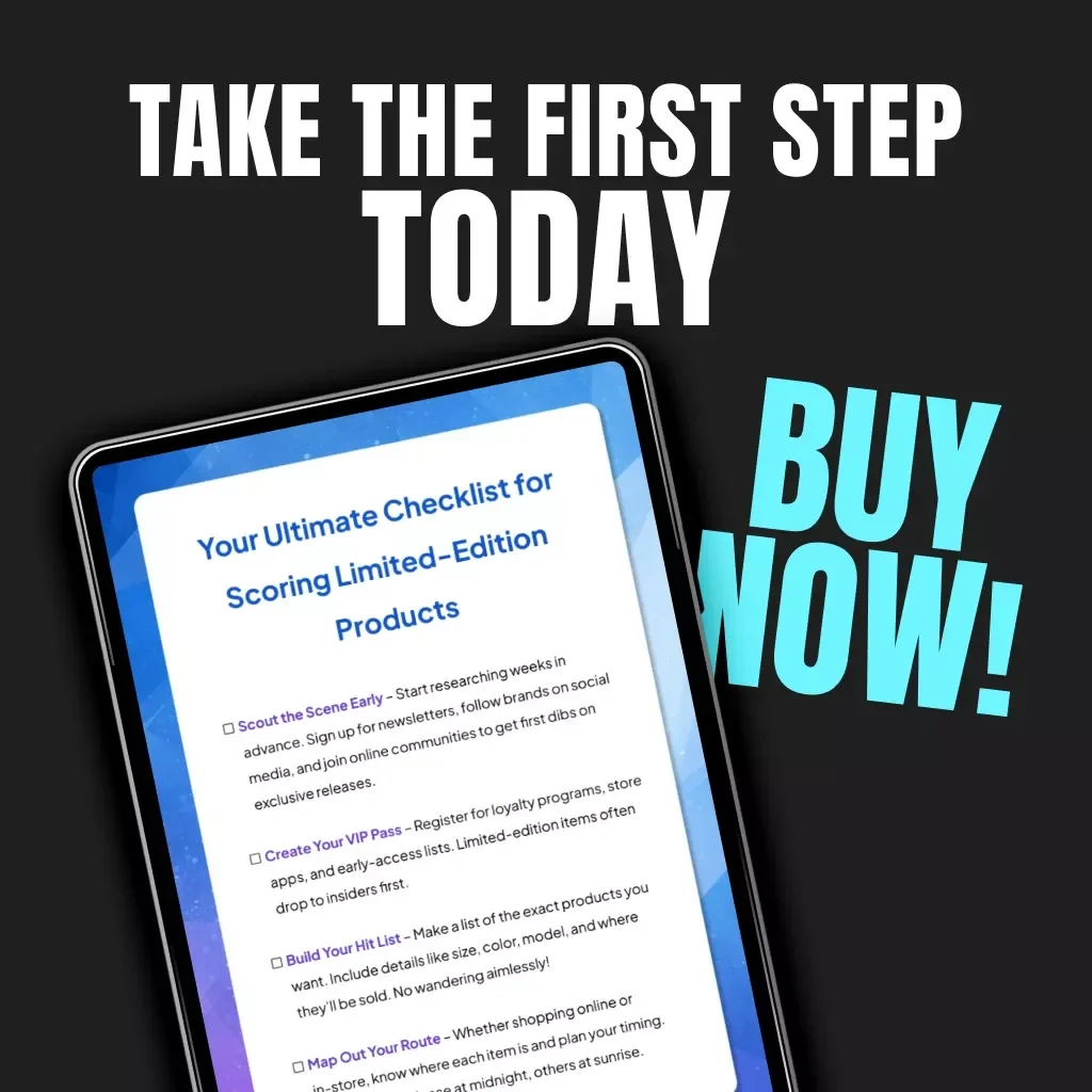 Your Ultimate Checklist for Scoring Limited-Edition Products | Digital Download | How to Find Limited-Edition Products on Black Friday | eBook & Printable Guide for Smart Shoppers