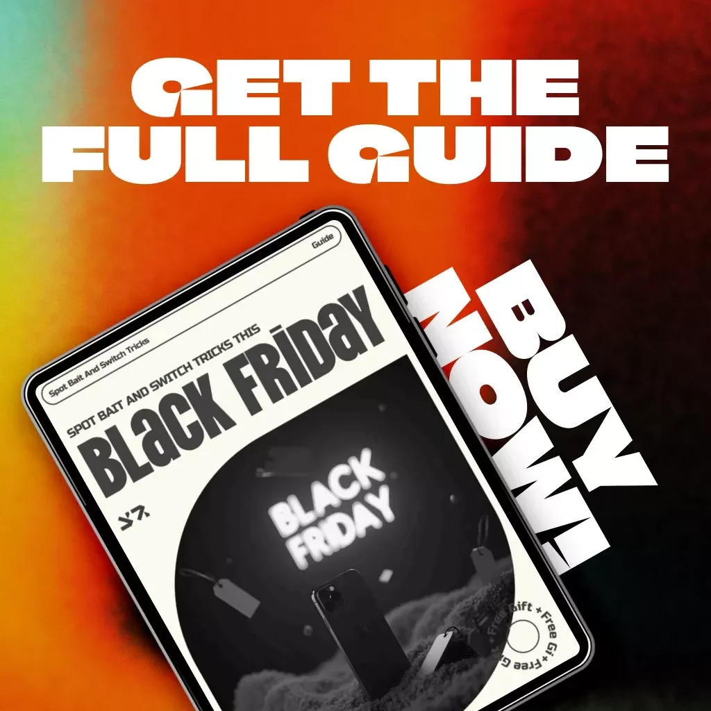 Spot Bait and Switch Tricks This Black Friday | Digital eBook & Smart Shopping Guide for Safe Online Deals | Learn to Detect Fake Discounts, Avoid Traps, and Shop Smarter with AI Prompts