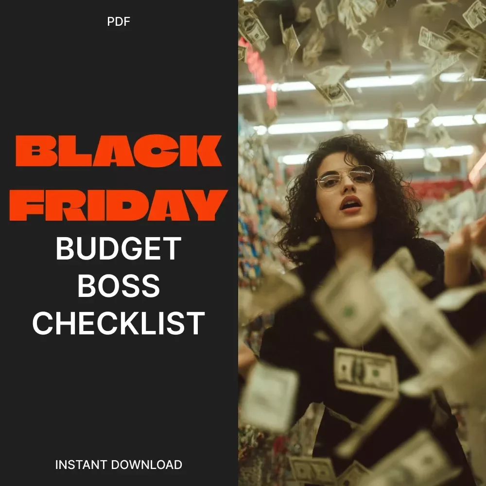Black Friday Budget Boss Checklist | Digital Download Guide for Smart Holiday Shopping | Printable Budget Planner, eBook, & Money-Saving Strategy Tool