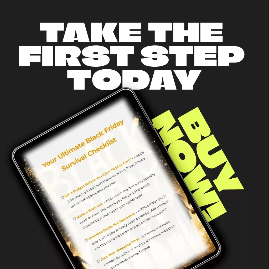 Your Ultimate Black Friday Survival Checklist | Printable Digital Download | How to Avoid Black Friday Shopping Burnout | Smart Shopping Planner for Stress-Free Savings