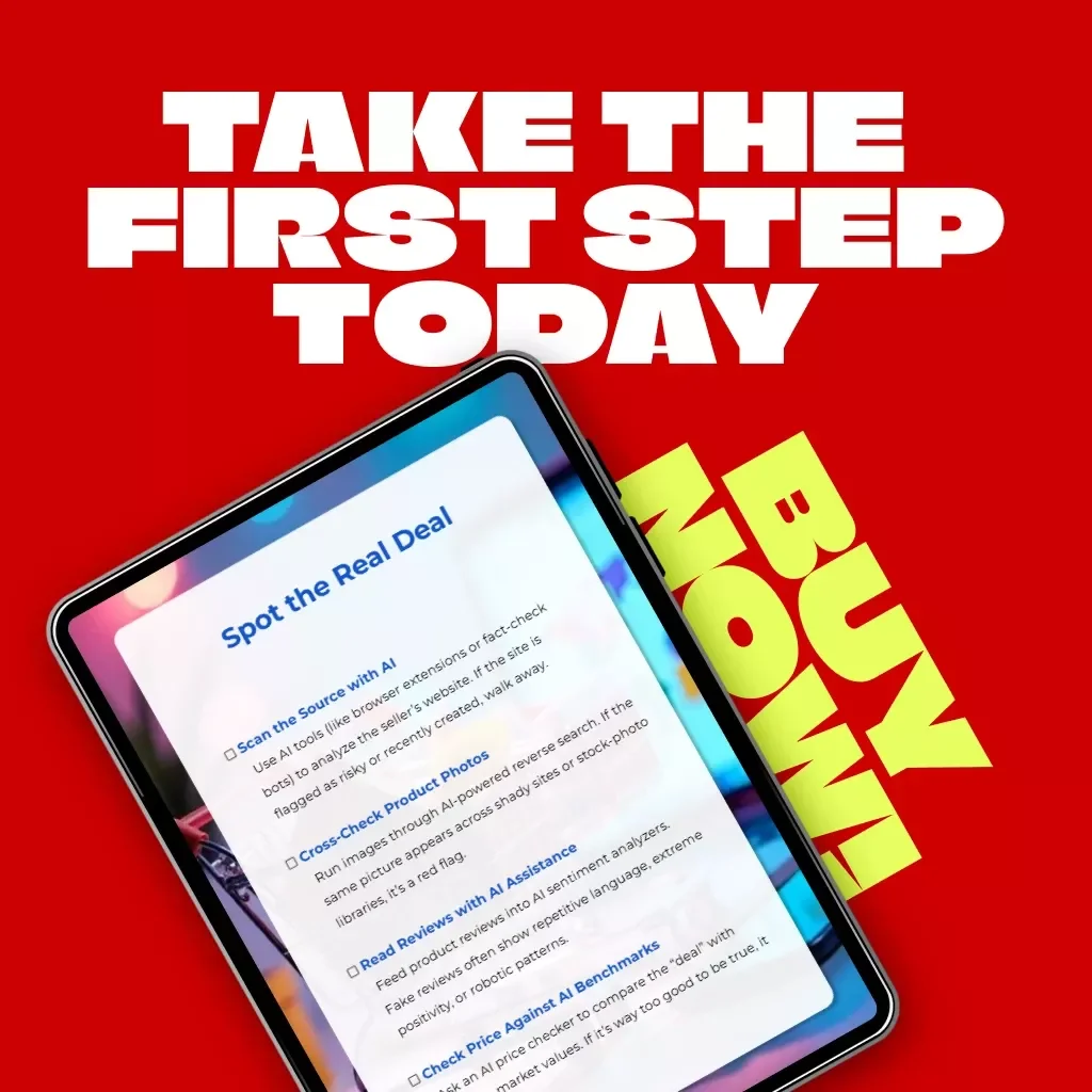 Spot the Real Deal | AI-Powered Checklist to Verify Online Deals & Avoid Scams | Digital Download Guide on How to Check if Deals Are Real with AI