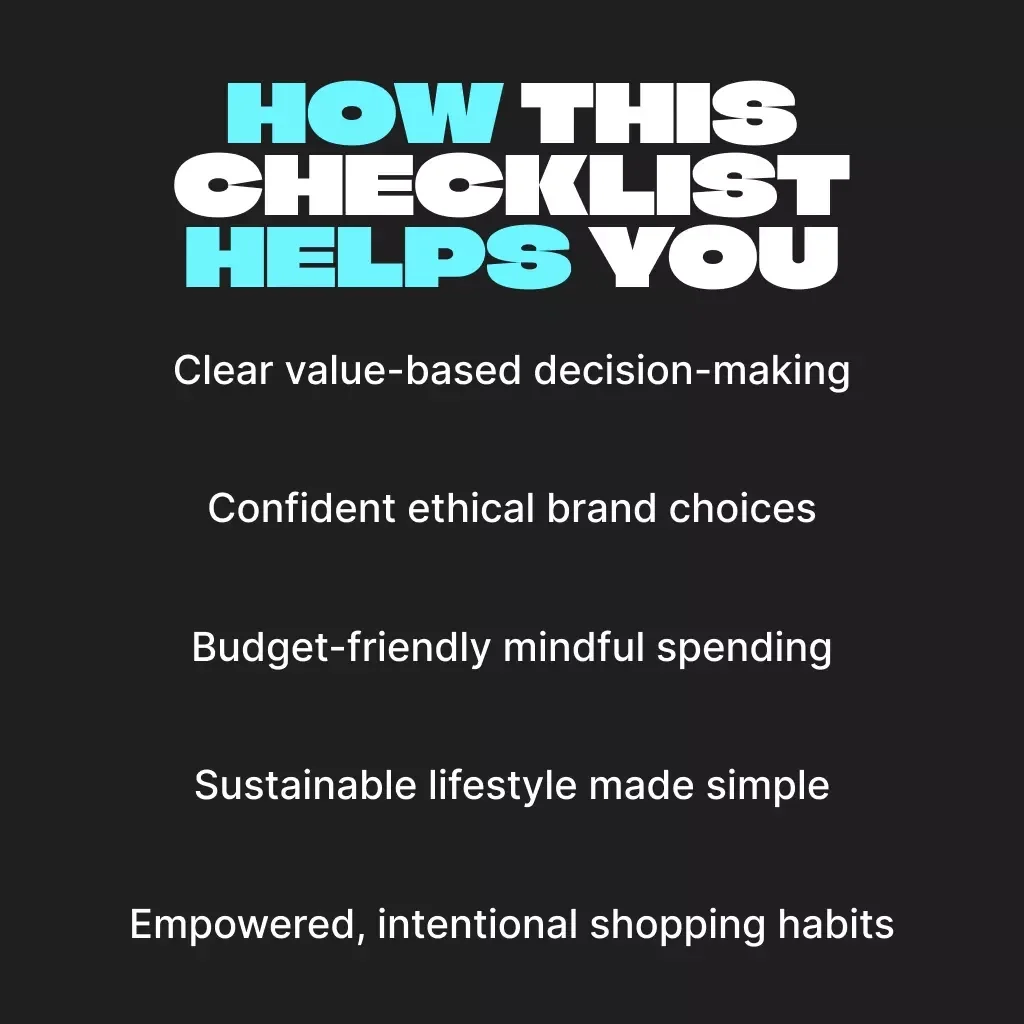 Align Your Shopping With Your Values Checklist | Printable Ethical Shopping Guide | Sustainable Living Planner | Tips for Aligning Shopping With Values | Intentional Consumer Checklist | Conscious Shopping Digital Download